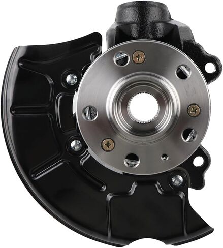 Steering Knuckle Wheel Bearing Hub Front Left Driver Side Compatible with 1999-2005 Volkswagen Jetta, 2000-2007 Golf, 1999-2010 Beetle, 2010 Beetle Cabrio, 288 mm Rotor Only in Saudi Arabia