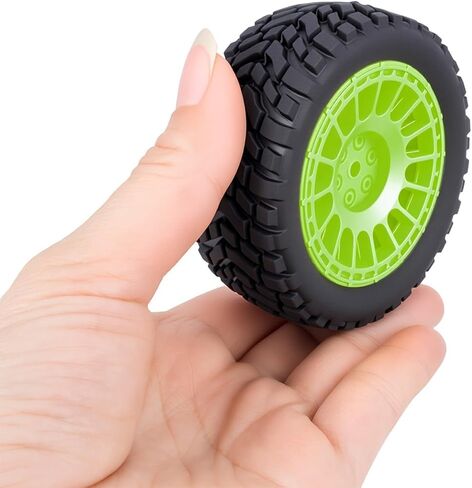 4PCS RC Rally Car Tyres 12mm Hex Hub Wheel Rims Tires NOT Pre-Glued for 1/16 1/14 1/12 1/10 Scale Off Road Buggy On-Road Touring Car Upgrade Parts (White) in Saudi Arabia