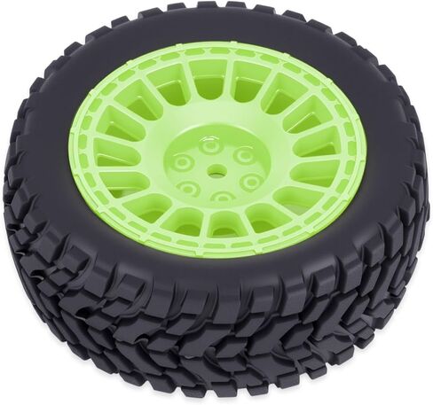 4PCS RC Rally Car Tyres 12mm Hex Hub Wheel Rims Tires NOT Pre-Glued for 1/16 1/14 1/12 1/10 Scale Off Road Buggy On-Road Touring Car Upgrade Parts (White) in Saudi Arabia