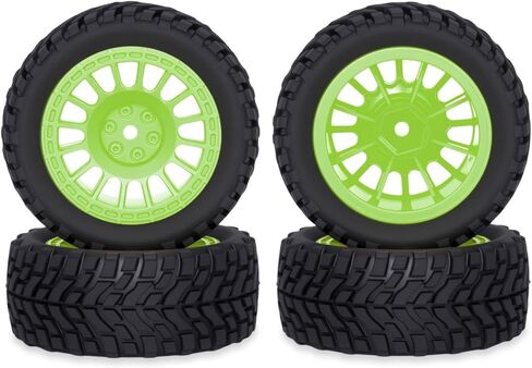 4PCS RC Rally Car Tyres 12mm Hex Hub Wheel Rims Tires NOT Pre-Glued for 1/16 1/14 1/12 1/10 Scale Off Road Buggy On-Road Touring Car Upgrade Parts (White) in Saudi Arabia