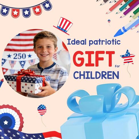 Joyline USA 1776-2026 250th Anniversary Coloring Poster for Kids - Patriotic Eagle Statue of Liberty American Flag Jumbo Tablecloth Kids Crafts Activities Toys Parties Classroom Decor 31x72 Inch in Saudi Arabia