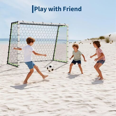Soccer Goal Rebounder Trainer 3-in-1 Net, 7X5 FT Large Ultra-Responsive Rebound Net with Ground Stakes for Football Practice, High Passing, Low Passing & Shoot, Outdoor Backyard Soccer Training in Saudi Arabia