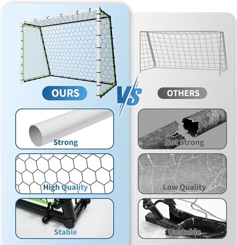 Soccer Goal Rebounder Trainer 3-in-1 Net, 7X5 FT Large Ultra-Responsive Rebound Net with Ground Stakes for Football Practice, High Passing, Low Passing & Shoot, Outdoor Backyard Soccer Training in Saudi Arabia