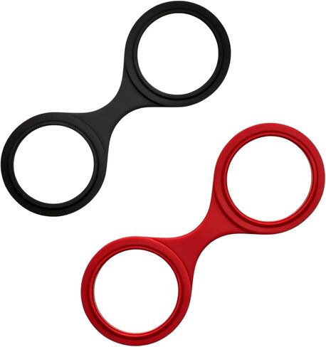 أساور دعامة أزياء من السيليكون - إكسسوارات زخرفية بنمط فانتوم منتصف الليل للحفلات التنكرية والحفلات والهالوين (عبوة من قطعتين باللون الأسود المفرد أو الأسود والأحمر العميق) in Kuwait