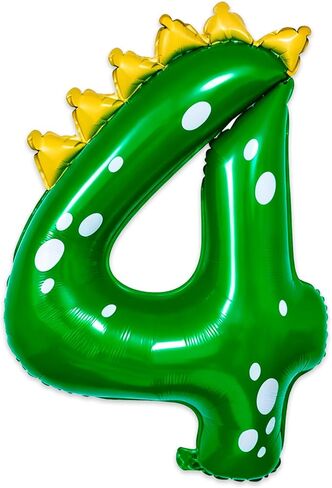 Dinosaur Birthday Decorations, 36'' Green Dinosaur Number 3 Balloon for 3rd Birthday Party Supplies (3) in Saudi Arabia