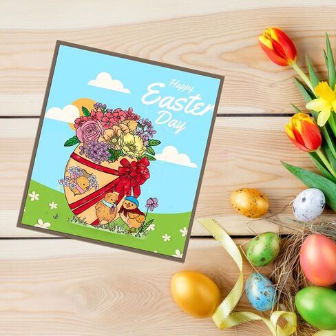 Easter Backgroud Clear Rubber Stamps for Card Making Decorative Easter Floral Wreath Rubber Transparent Silicone Stamp for DIY Scrapbooking Supplies Embossing Paper Card Album Decoration Craf in Saudi Arabia