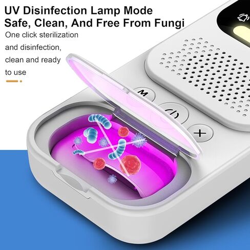 Bedwetting Alarm, Bed Wetting Alarm for Boys Girls and Older Kids, Wireless Sensor Bed Wetting Solutions for Kids with UV Mode/Night Light, Sound/Vibration Pee Alarm for Bedwetting Training, White in Saudi Arabia