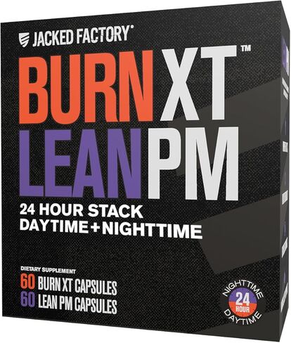 Jacked Factory Burn-XT حارق الدهون ومكمل فقدان الوزن المدروس سريريًا - مثبط الشهية ومعزز الطاقة - مع أسيتيل إل-كارنيتين ومستخلص الشاي الأخضر وأكثر - 60 حبة حمية طبيعية in Saudi Arabia