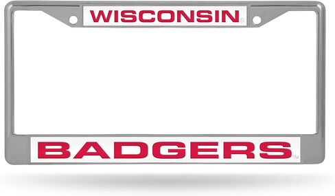 Rico Industries NCAA Unisex Laser Cut Inlaid Standard Chrome License Plate Frame in Saudi Arabia