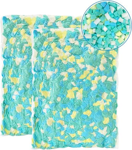 Welacer Shredded Memory Foam Filling 15lbs for Bean Bag Filler, Pillow Stuffing Cushion Arts Crafts Refill, Added Gel Particles, Premium Soft and Great for Stuffing, Shape(Blue) in Saudi Arabia