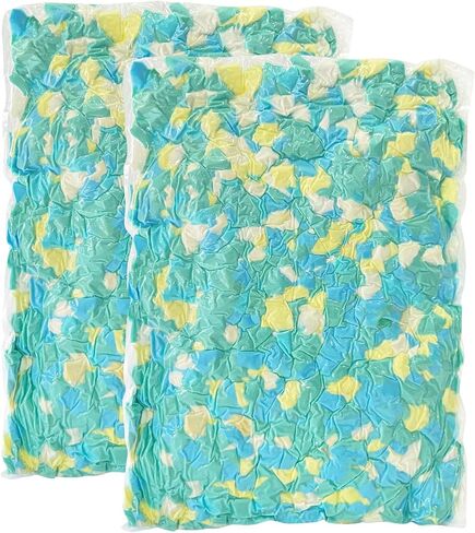 Welacer Shredded Memory Foam Filling 15lbs for Bean Bag Filler, Pillow Stuffing Cushion Arts Crafts Refill, Added Gel Particles, Premium Soft and Great for Stuffing, Shape(Blue) in Saudi Arabia
