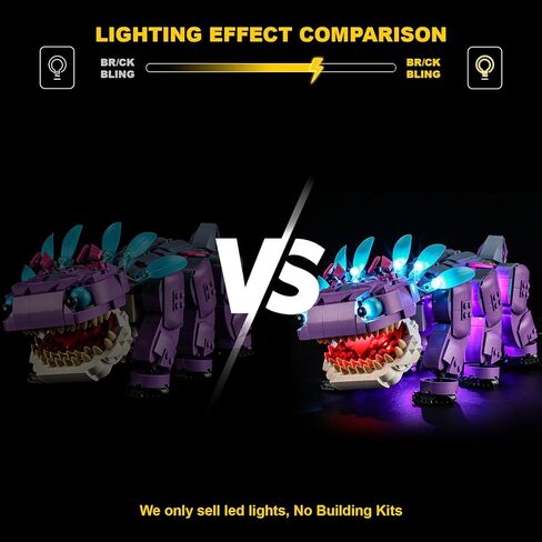 مصباح Vaodest Led لـ Lego 77077 Fortnite Klombo، التصميم والتكوين متوافق مع الطراز 77077 (إضاءة LED فقط، وليس مجموعة مكعبات البناء) in Kuwait