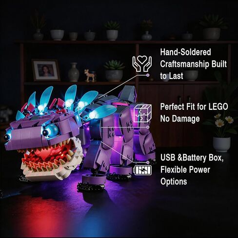 مصباح Vaodest Led لـ Lego 77077 Fortnite Klombo، التصميم والتكوين متوافق مع الطراز 77077 (إضاءة LED فقط، وليس مجموعة مكعبات البناء) in Kuwait