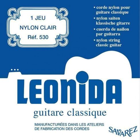 Savarez, / Strings for Classical Guitar Leonida 530 Set Nylon Blank Bass Silver-Plated Copper Wire Normal Tension (STSAV57-65000) in Saudi Arabia