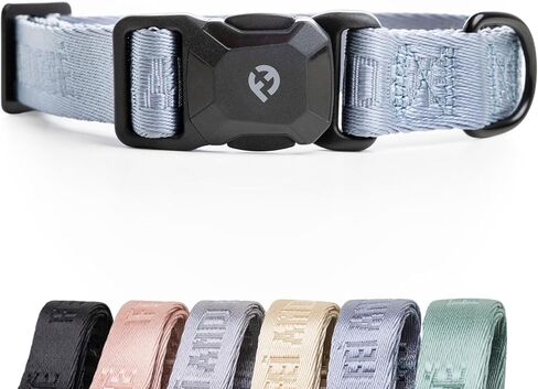 2026 New Edition, Fei & Eve MagEase Dog Collar - Patented Magnetic Buckles | Fur-Safe | Premium 210D Nylon | 450LB Escape-Proof | Adjustable Fit | Medium (Blush) in Saudi Arabia