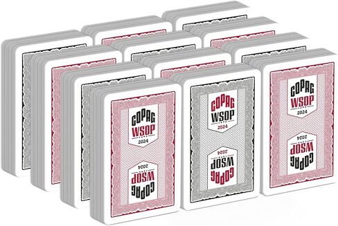 Copag 2024 WSOP World Series of Poker 100% Plastic Playing Cards, Retro Design Bridge Size Jumbo Index Mix Dozen Red/Blue Single Decks in Saudi Arabia