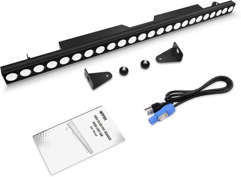 شريط إضاءة LED لغسل المسرح: شرائط LED بكسل مزدوجة الصف محاطة بشعاع RGBW - تغيير لون RGBW 60W 4IN1 - تحكم DMX بواسطة DJ Party Planner - مصابيح علوية للأحداث وعروض موسيقى الزفاف - عبوتان in Kuwait