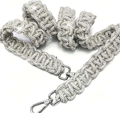 Rhinestone Purse Strap Crystal Wide Braid Crossbody Bag Strap Glitter Shoulder Strap for Women Handbag Cross Body Bag (Small Size-Silver) 1.1 Inch Width in Saudi Arabia
