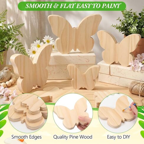 novabright 6 قطع بيضة عيد الفصح قطع خشبية غير مكتملة DIY بيضة عيد الفصح على شكل طاولة خشبية علامات حرفية وزخرفة شريحة خشبية لديكور المنزل الربيعي لوازم الحفلات الحرفية in Kuwait