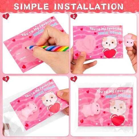 28 Pack Valentines Day Gifts for Kids Classroom, Valentines Cards with Valentines Sticky Man Toys School Exchange Gifts Heart Sticky Wall Climbing Men Stress Relief Toys Valentines Party Favors Prizes in Saudi Arabia