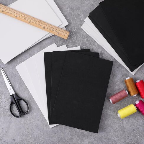 Yuanan 30 PCS Embroidery Foam, 3 mm 6×9 Inch Foam Paper High Density EVA Foams Sheet for 3D Embroidery Crafts, Hand Sewing, DIY, Hats, Bags, Jackets, Cosplay Costumes-Black in Saudi Arabia
