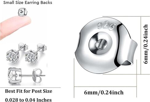 بدائل الأقراط الفضية المطلية بالذهب الأبيض عيار 14 قيراط - ظهور الأقراط المضادة للحساسية للأزرار، قفل آمن للأذن للأقراط المرصعة، 20 قطعة/10 أزواج (ذهبي (20 قطعة)) in Kuwait