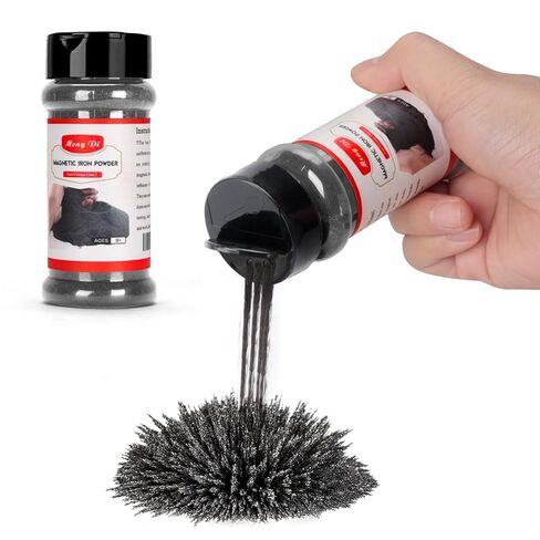 Iron Filings Powder,Magnetic Iron Powder,Suitable for STEM Education, Scientific Experiments, Creative Arts and School Projects.Lidded Storage jar, 18 Ounces (Particle Size: 60–100 mesh) in Saudi Arabia
