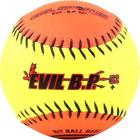 Evil Sports12 بوصة BP52 أو الكرات اللينة الصاروخية، كرات التدريب الأصلية ذات اللونين لممارسة الضرب والرمي، Fastpitch أو Slowpitch، 12 عددًا أو 36 عددًا in Saudi Arabia