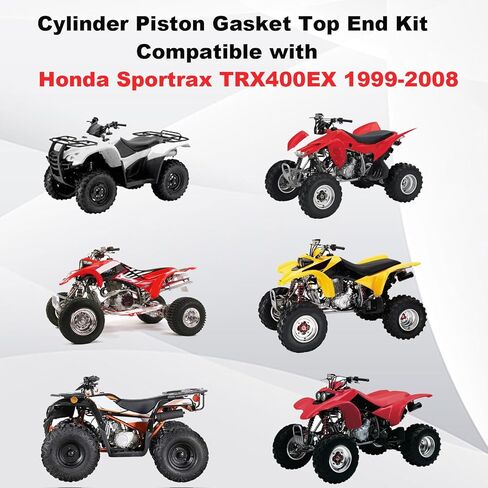 397cc 85mm Cylinder Piston Kit with Rings and Gaskets, Compatible with ATV TRX400EX XR400R TRX400X 1996-2014 in Saudi Arabia