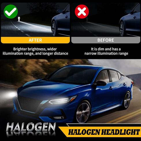 Passenger Side Halogen Headlight Compatible with Sentra S/SV 2020-2022 Headlamp 260106LB0A (Right) in Saudi Arabia