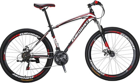 دراجة جبلية EUROBIKE، 21 سرعة مع شوكة تعليق، دراجة جبلية صلبة مقاس 27.5 بوصة للشباب/الرجال، دراجة بفرامل قرصية للبالغين... in Kuwait