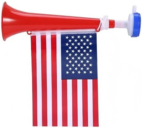 FACELESS Stadium Horn Noise Maker，2 Pieces Noise Maker with Country Flag Design，Plastic Trumpet for Outdoor Recreation in Saudi Arabia
