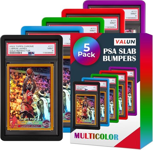 VALUN PSA Slab Bumper 10 PACK (أسود) - واقي حماية لوح PSA الصلب من مادة TPU للبطاقات المتدرجة - واقي ممتص الصدمات لوح PSA لألواح PSA - واقي لوح البطاقة لحماية بطاقة PSA in Kuwait