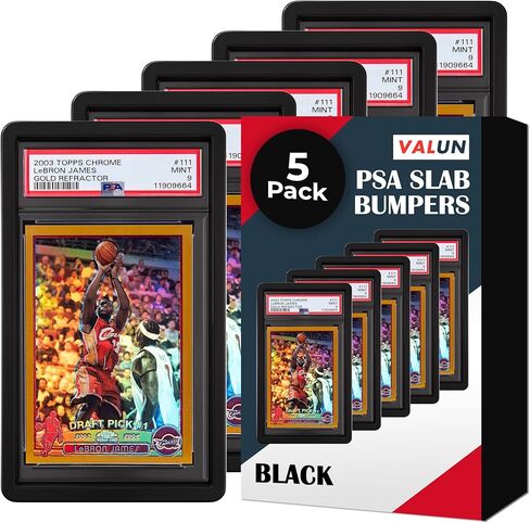 VALUN PSA Slab Bumper 10 PACK (أسود) - واقي حماية لوح PSA الصلب من مادة TPU للبطاقات المتدرجة - واقي ممتص الصدمات لوح PSA لألواح PSA - واقي لوح البطاقة لحماية بطاقة PSA in Kuwait