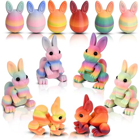 30 Pcs 3D Printed Ocean Animals Set, Mini Animals Valentines Day Gifts - Cute Articulated Flexible Figurines Fidget Toys for Party Favors Birthday Gifts Desk Pets Office Home Decor in Saudi Arabia