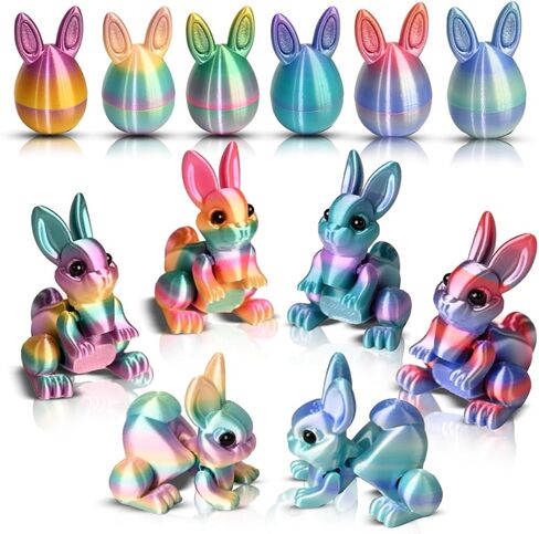 30 Pcs 3D Printed Ocean Animals Set, Mini Animals Valentines Day Gifts - Cute Articulated Flexible Figurines Fidget Toys for Party Favors Birthday Gifts Desk Pets Office Home Decor in Saudi Arabia