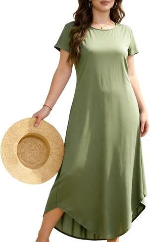 evepes Beach Dresses for Women 2026 Vacation Cap Sleeves Long Maxi Dresses 2026 Summer Casual Boho Shift Dress with Pockets in Saudi Arabia