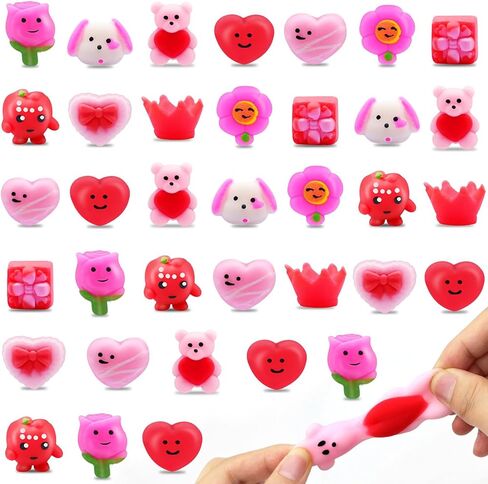 30 حزمة من بطاقات هدايا عيد الحب مع ألعاب Mochi Squishy، 10 تصميمات ألعاب الضغط Kawaii لتخفيف التوتر، لعبة جديدة هدايا عيد الحب للأطفال الصغار في المدرسة، هدايا حفلات التبادل in Saudi Arabia