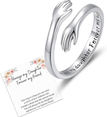 Sterling Silver Hug Ring for Women Hug Adjustable Promise Ring Jewelry for Your Loved One in Saudi Arabia
