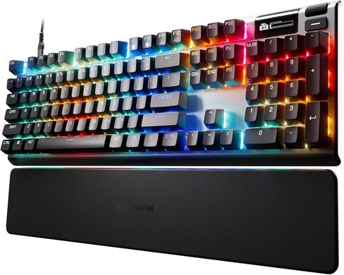 SteelSeries Apex Pro Gen 3 OmniPoint 3.0 HyperMagnetic Switches — Adjustable Actuation — Rapid Trigger — Game-Ready Presets — Protection Mode — Rapid Tap/SOCD — OLED — RGB — PBT Keycaps — USB-C in Saudi Arabia