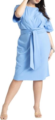 ELOQUII Women's Plus Size Cross Front Flutter Sleeve Dress in Saudi Arabia