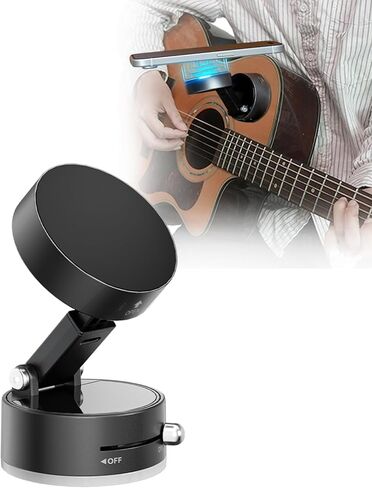 Guitar Phone Holder, Digital Sheet Music Holder, Phone Clip Mount Fit for 6-10cm Thick Guitars& Ukulele, Practical Guitar Accessories for Watching Tutorials & Tabs While Playing, Easy Setup in Saudi Arabia