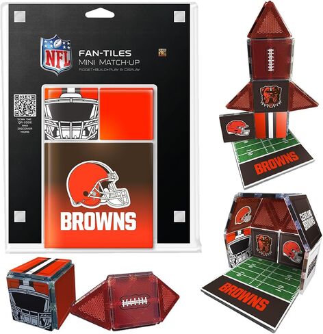 بلاط كريات أون كانساس سيتي تشيفز NFL Fan-Tiles المغناطيسي المتطابق | مجموعة بناء مكونة من 17 قطعة للأطفال والكبار | مقتنيات فريق الدوري الوطني لكرة القدم الأمريكية المرخصة رسميًا | البناء واللعب والعرض (يتوفر جميع الفرق الـ 32) in Kuwait