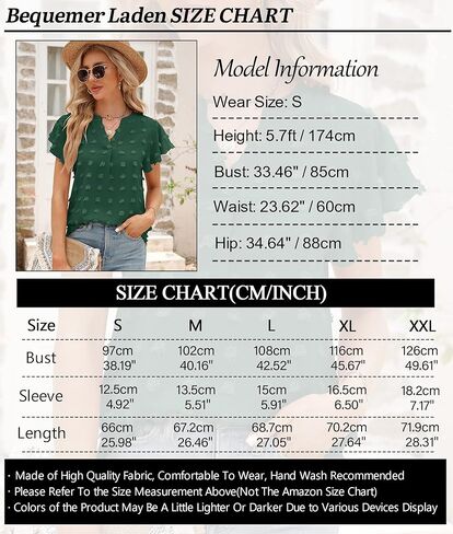 Womens Summer Casual V Neck Tops Ruffle Short Sleeve Tunic Dressy Flowy Blouses Shirts 2025 in Saudi Arabia