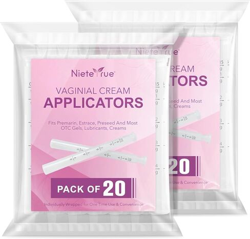 Disposable Vaginal Applicators – Updated with Dosage Markings, Individually Wrapped for Hygiene, Fits Most Lubricants, Creams & Gels, Feminine Care Essentials (20 Pack) in Kuwait
