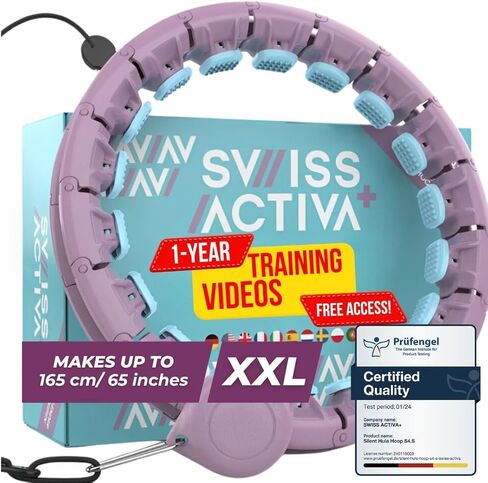 Swiss Activa+ Smart Hula Hoop - Infinity Hoop for Adults - Won't Fall Off - Weight Loss Exercise Equipment in Saudi Arabia