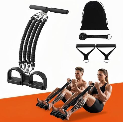 Upgrade 21 Fitness Resistance Bands-4 Tube Pedal Ankle Puller, 2025 New Stretch Bands for Exercise Sit Up AB Training Equipment Workout for Women and Men in Saudi Arabia