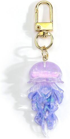 Jellyfish Keychain for Women Bling Ocean Creature Keycharm Dreamy Sea Accessories Marine Lover Gifts in Saudi Arabia