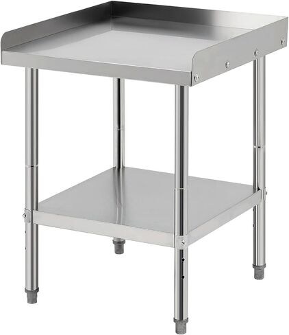 Equipment Grill Stand Table 12x24x30 Inch Stainless Steel NSF Certified 400 Lbs Capacity with Adjustable Legs, 2" Edge Baffle, for Hotel, Home, Commercial Restaurant Kitchen in Kuwait