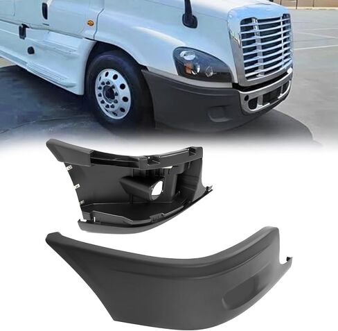 طقم تعزيز غطاء نهاية المصد الأمامي من PENSUN مناسب لـ Freightliner Cascadia 2008-2017 غطاء ممتص الصدمات نهاية الزاوية تمديد دعم التثبيت الداخلي بدون فتحات ضوء الضباب (الجانب الأيسر للسائق) in Kuwait